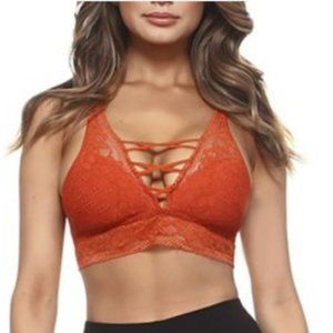 Lace Up Bralette - Rust